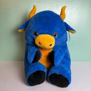 NWT Peek-A-Boo Toys Stuffed Blue Bull Animal Plush BUFFALO SABRES BILLS